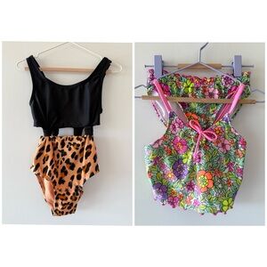 Cat & Jack + Art Class Girls Swimsuits Bundle XS 4/5